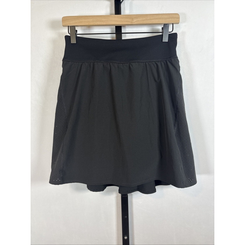 SPANX Get Moving Skort Womens Medium Black 17" Sculpting UPF 50 Pockets